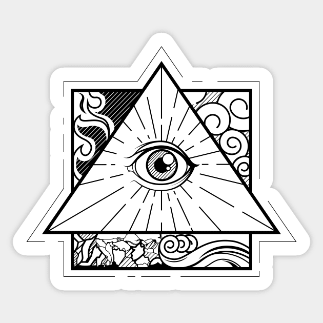 all seeing eye Sticker by CheMaik